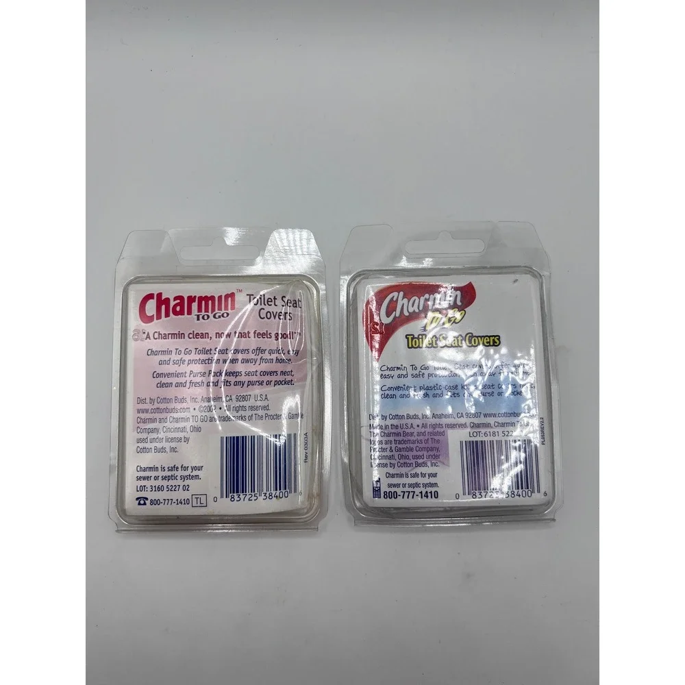 Charmin To Go Toile Seat Covers Lot Of 2 5CT Packs Sealed 2002 Purse Travel